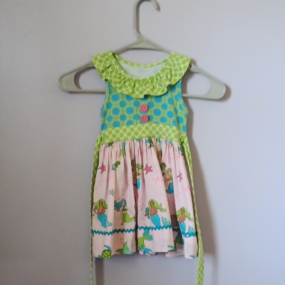 Eleanor Rose Green Ruffled Tiered Sundress